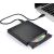 CP RW1 Plāns Ārējais USB 2.0 CD / DVD Rom Disku Lasītājs ar USB Vada barošanu Melns