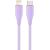 Kabelis Gembird Premium silicon 8-pin Male - USB Type-C Male 1.5m Violet