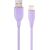 Kabelis Gembird Premium silicon USB-A Male - 8-pin Male 1.5m Violet