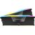 Corsair DDR5 32GB - 7200 - CL - 34 - Dual-Kit - DIMM, CMH32GX5M2X7200C34, Vengeance RGB, XMP, black