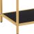 Shelf SEAFORD 77x35xH185cm, black/golden