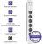 Qoltec 50294 surge protector White-grey 6 AC outlet(s) 230 V 1.8 m