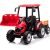 Lean Cars Battery-operated tractor with trailer Hercules Red 24V