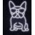 Manta SNL66WH Style Neon Lights Dog French Bulldog white LED gaismas lenta