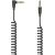 Hama 00205114 Flexi-Slim Spiral Cable, 3.5mm 90 Jack Plug - Plug Stereo 1.5m