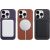 Mag Leather Case Apple iPhone 15 Pro dark purple