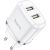 Сетевая зарядка HOCO N4 c 2 USB (2.4A) белая
