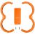 Protective cover + propeller cover SUNNYLIFE for DJI Avata 2 (orange)