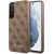 Guess GUHCS22SG4GFBR S22 S901 brązowy|brown hard case 4G Metal Gold Logo