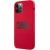 KLHCP12MSLKLRE Karl Lagerfeld Stack Black Logo Silicone Case for iPhone 12|12 Pro 6.1 Red