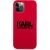 KLHCP12MSLKLRE Karl Lagerfeld Stack Black Logo Silicone Case for iPhone 12|12 Pro 6.1 Red