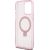 Guess IML Ring Stand Glitter MagSafe Case for iPhone 15 Pro Max Pink