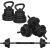 Regulējams hanteles komplekts Springos FA1672, 30 kg, stienis + svari, melns