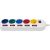 Maclean power strip, 5 socket extension cable, with switches, 250VAC/10A, 1.5m, MCE204 M/W