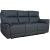 Recliner sofa BOWEN 3-seater with electric mechanism, dark grey genuine leather