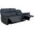 Recliner sofa BOWEN 3-seater with electric mechanism, dark grey genuine leather