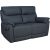 Recliner sofa BOWEN 2-seater with electric mechanism, dark grey genuine leather