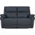Recliner sofa BOWEN 2-seater with electric mechanism, dark grey genuine leather