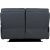 Recliner sofa BOWEN 2-seater with electric mechanism, dark grey genuine leather