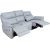 Recliner sofa BOWEN 3-seater with electric mechanism, beige genuine leather