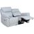Recliner sofa BOWEN 2-seater with electric mechanism, beige genuine leather