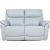 Recliner sofa BOWEN 2-seater with electric mechanism, beige genuine leather