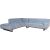 Corner sofa HASSO LC, silver grey