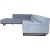 Corner sofa HASSO LC, silver grey