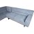 Corner sofa HASSO LC, silver grey