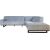 Corner sofa HASSO RC, silver grey