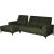Corner sofa DARLA VN dark green