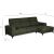 Corner sofa DARLA PN dark green