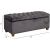 Скамья HOLMES VELVET с ящиком, 112x46xH47см, матерял покрытия: бархат, цвет: тёмно-серый