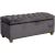 Скамья HOLMES VELVET с ящиком, 112x46xH47см, матерял покрытия: бархат, цвет: тёмно-серый
