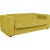 Sofa bed STELLA with spring mattress, yellow