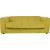 Sofa bed STELLA with spring mattress, yellow