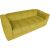 Sofa bed STELLA with spring mattress, yellow