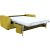 Sofa bed STELLA with spring mattress, yellow