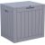 Storage box PORTOLA 56x43xH53cm/118L, grey plastic