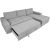 Corner sofa bed KAJA RC, light grey