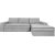 Corner sofa bed KAJA RC, light grey