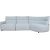 Corner sofa CANNES RC electric recliner, light grey