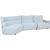 Corner sofa CANNES LC electric recliner, light grey