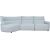 Corner sofa CANNES LC electric recliner, light grey
