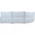 Corner sofa CANNES LC electric recliner, light grey