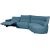 Corner sofa CANNES RC electric recliner, greyish blue