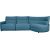 Corner sofa CANNES RC electric recliner, greyish blue