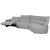 Corner sofa CANNES RC electric recliner, grey
