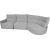Corner sofa CANNES RC electric recliner, grey