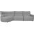 Corner sofa CANNES LC electric recliner, grey